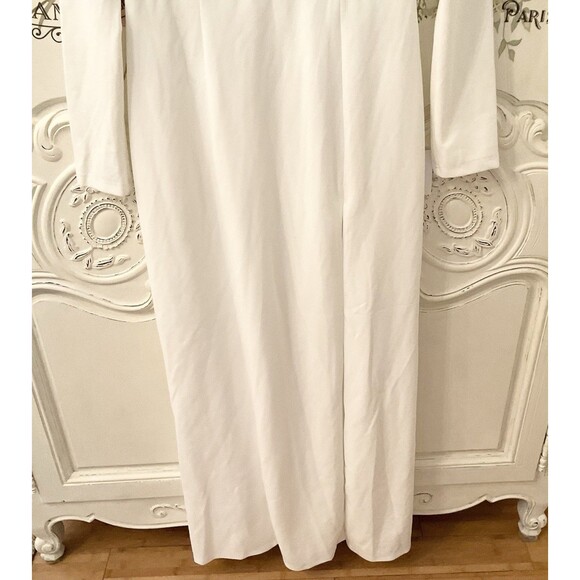 Lulus Romantic Moments Maxi Dress Women's L White Long Sleeve Lace NWT - Picture 6 of 14